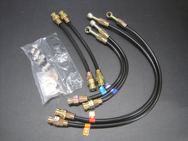 R'S RACING SERVICE STAINLESS MECH BRAKE HOSE SET FOR SUZUKI SWIFT SPORTS ZC33S S33-204