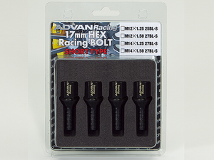YOKOHAMA ADVAN RACING WHEEL SHORT BOLT M14X1.50P 55 BLACK 4PCS FOR  V0652