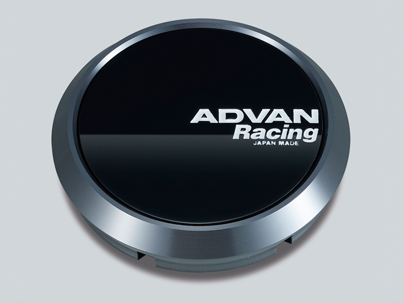 YOKOHAMA Φ73 GLOSS BLACK & HYPER BLACK RING+WHITE CHARACTER (GB) CENTER CAP FOR  V4829