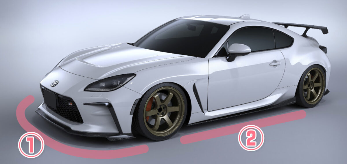 VOLTEX STREET AND LIGHT CIRCUIT SIDE UNDER PANEL FRP FOR TOYOTA 86 ZN8 86SF