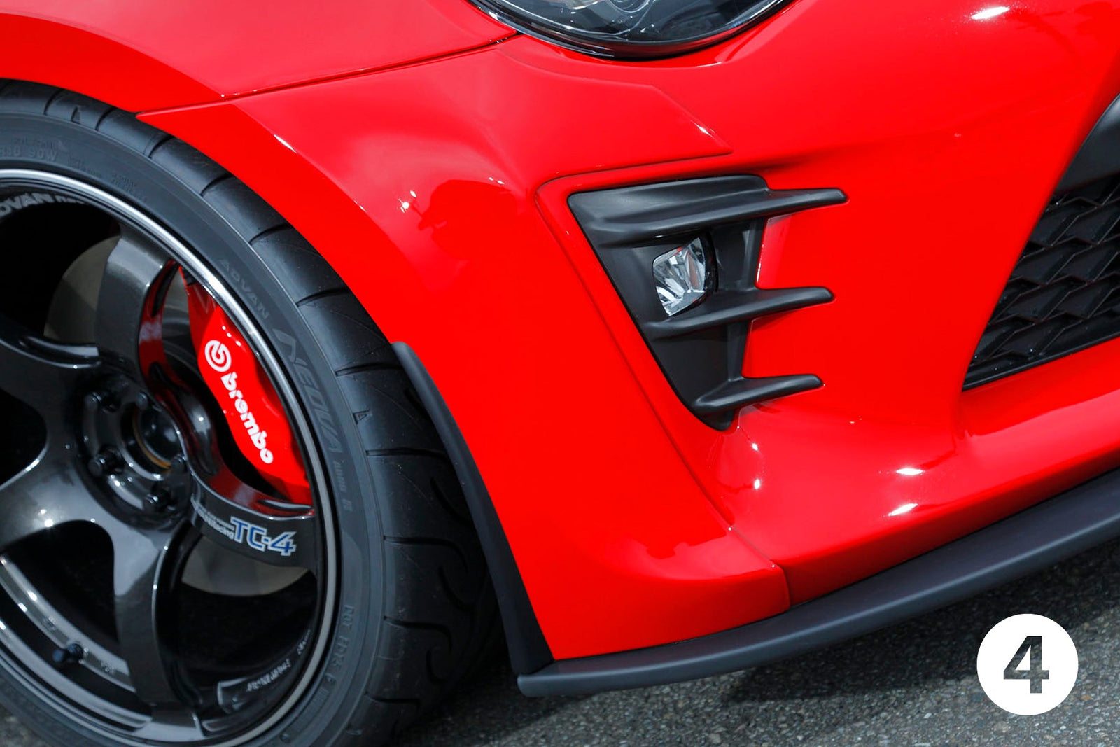 MAX ORIDO FRONT BUMPER SIDE GARNISH SILVER  For TOYOTA FT86 ZN6 FA20 AKE-020-G1U-MB