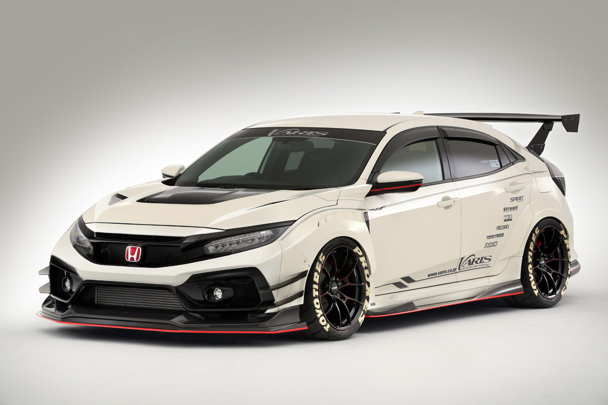 VARIS WIDE BODY KIT FRONT WIDE FENDER LR 4PCS FRP FOR HONDA CIVIC TYPE R FK8 VAHO-036