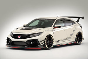 VARIS WIDE BODY KIT DOUBLE CANARDS L/R 4PCS CARBON FOR HONDA CIVIC TYPE R FK8 VAHO-045