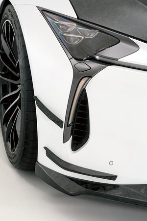 VARIS MAGNUM OPUS DOUBLE CANARDS FOR STOCK BUMPER CARBON FOR LEXUS LC USC10 VALE-010