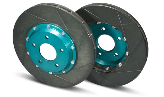 PROJECT MU SCR-PRO FRONT BLACK 2PIECE BRAKE ROTORS FOR TOYOTA SUPRA JZA80 17INCH  GPRT014BK