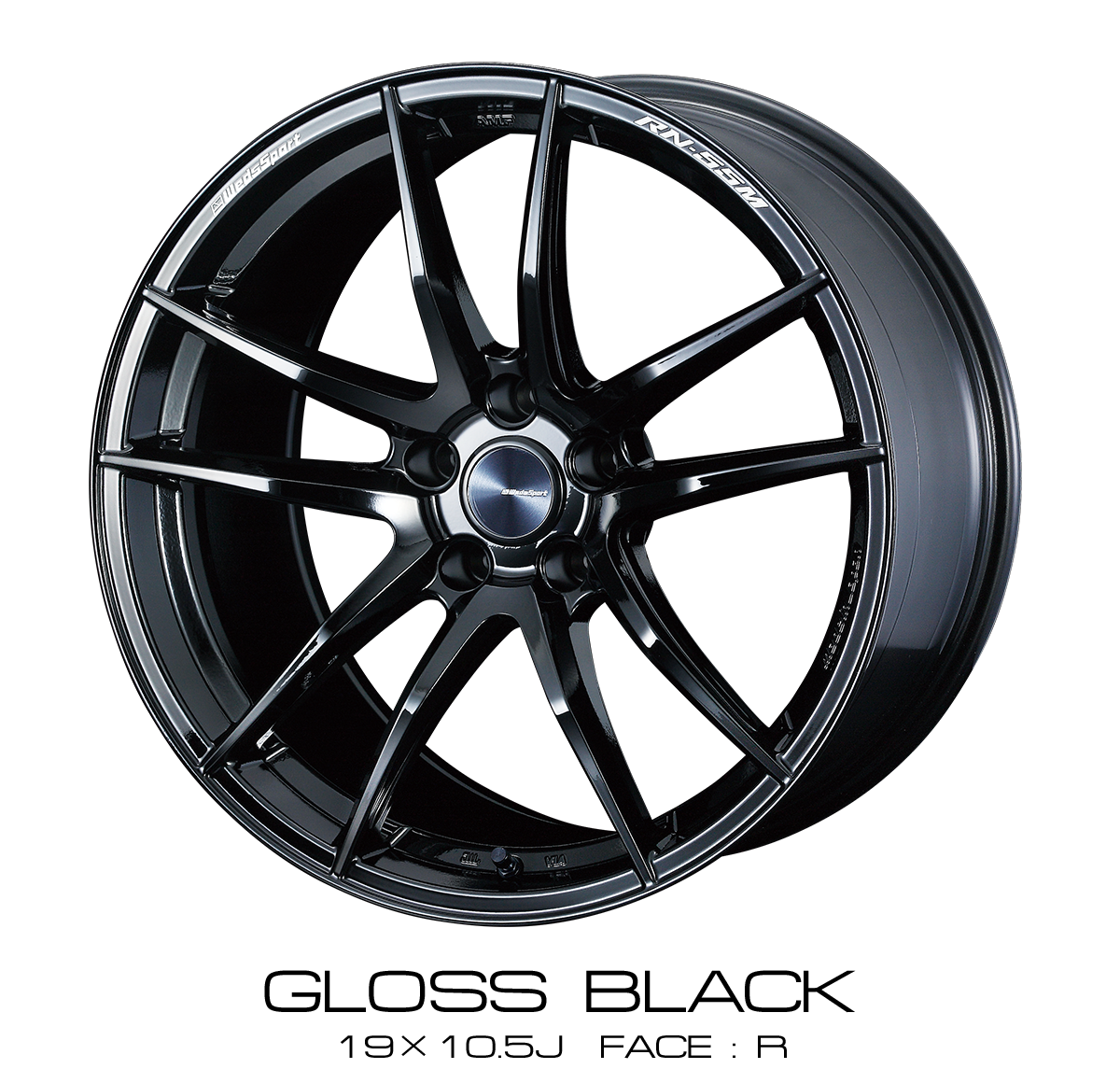 WEDS WEDSSPORT RN-55M 19×9.0J 30 5x112※ GLOSS-BLACK