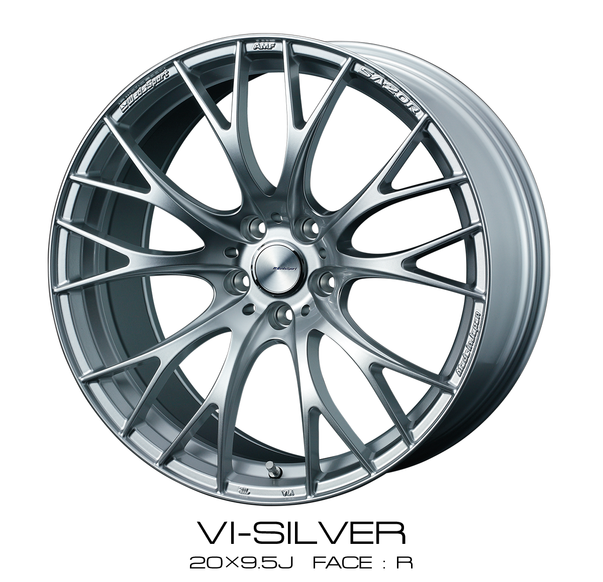 WEDS WEDSSPORT SA-20R 19×9.5J 38 5x114.3 VI-SILVER