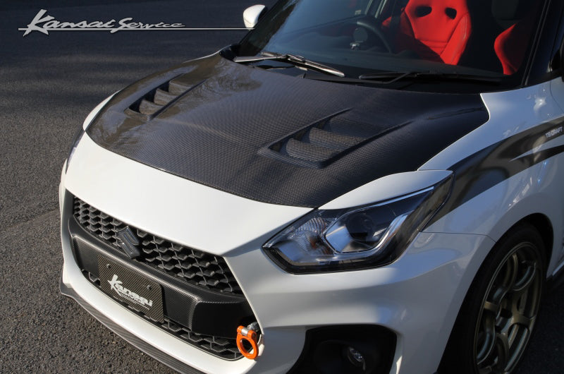 KANSAI SERVICE CARBON ENGINE HOOD FOR SUZUKI SWIFT SPORTS ZC33S KAS020