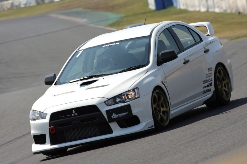 KANSAI SERVICE CARBON FRONT BUMPER PROTECTOR FOR MITSUBISHI LANCER EVOLUTION X CZ4A KAM064