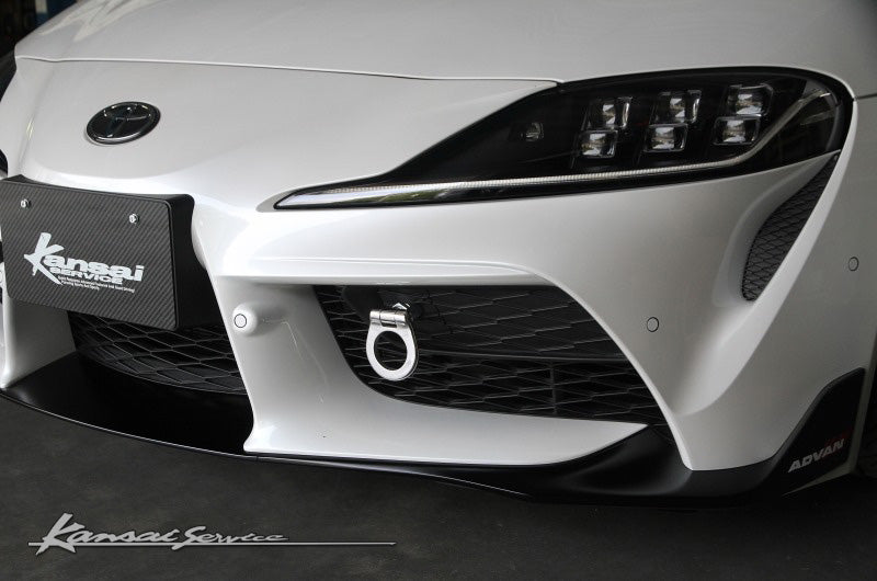 KANSAI SERVICE FOLDABLE FRONT TOW HOOK ORANGE FOR TOYOTA GR SUPRA DB  KHT115