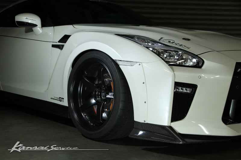 KANSAI SERVICE FRONT WIDE FENDER FOR NISSAN GT-R R35 2017- KAN113C