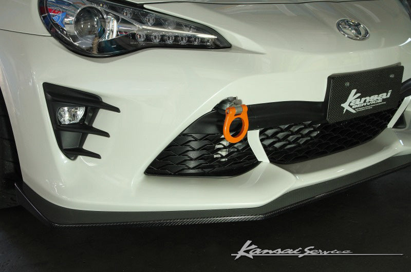 KANSAI SERVICE FOLDABLE FRONT TOW HOOK ORANGE FOR 86 BRZ ZN6 ZC6 KHT111