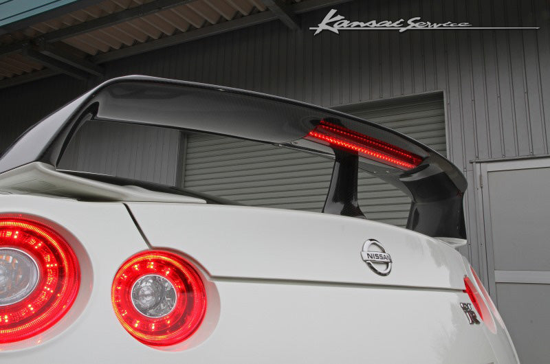 KANSAI SERVICE CARBON HIGH MOUNT REAR SPOILER FOR NISSAN GT-R 2007-2010 KAN112