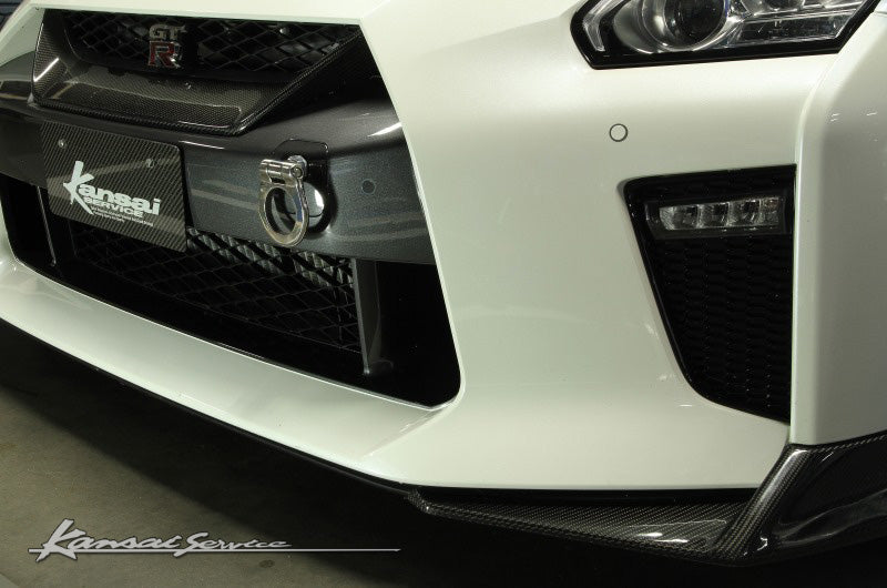 KANSAI SERVICE FOLDABLE FRONT TOW HOOK CHROME FOR NISSAN GT-R R35 KHN111C