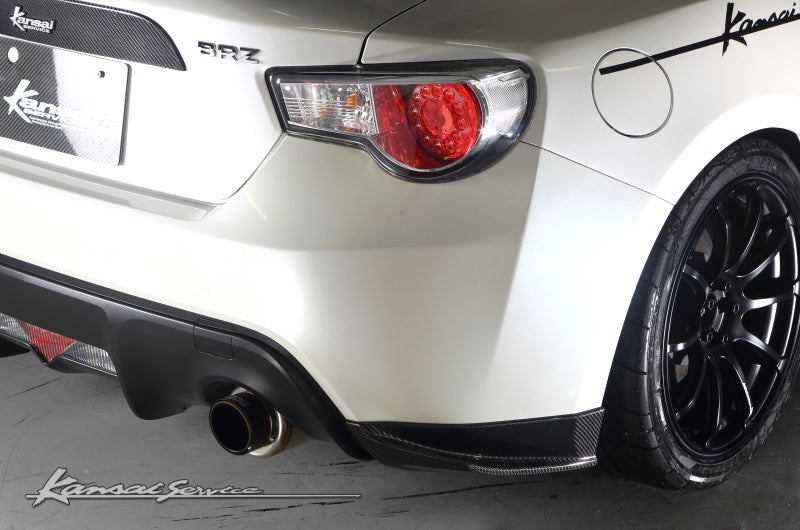 KANSAI SERVICE CARBON REAR SIDE SPOILER FOR TOYOTA 86 ZN6 SUBARU BRZ ZENKI KAT606