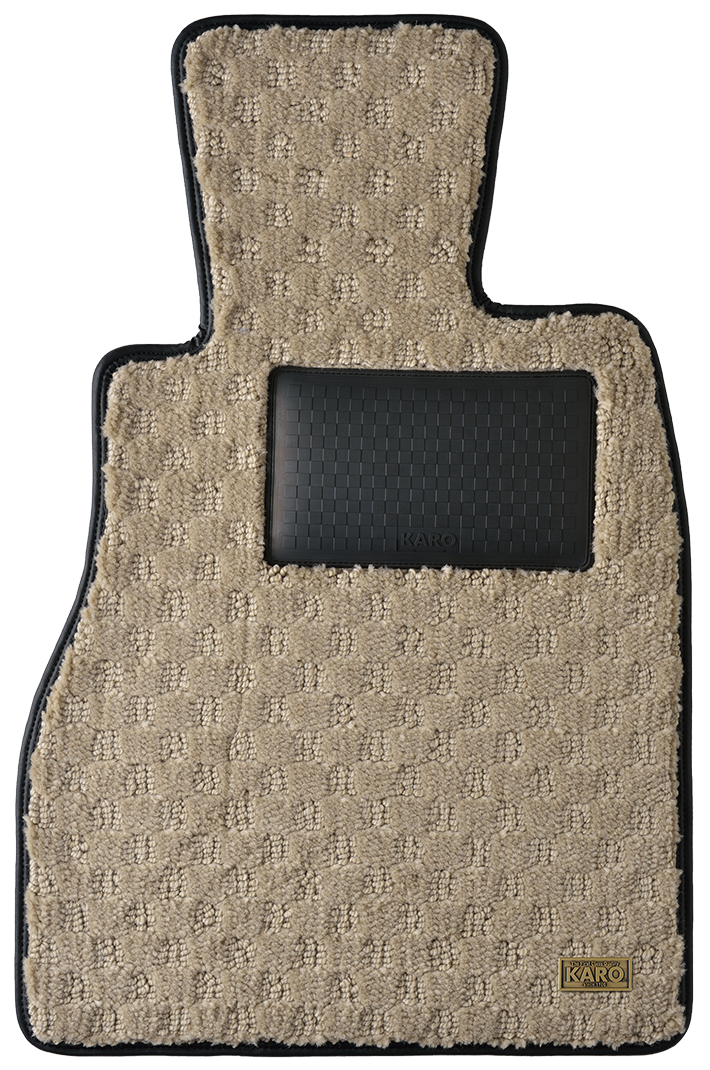 KARO QUEST WARM GREIGE FLOOR MATS FOR HONDA CIVIC FL1 AT OVAL STOPPER QUEST-4489-GREIGE