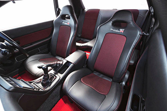 GARAGE ACTIVE ORIGINAL SEAT COVER BLACK WHITE FOR NISSAN SKYLINE GT-R BNR32 GARAGE-ACTIVE-00012