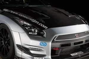 TOP SECRET BONNET DUCT FIN CLEAR COATED FOR NISSAN GT-R R35 TOP-SECRET-00105