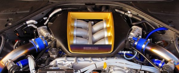 TOP SECRET ENGINE COVER TITANIUM PLATE FOR NISSAN GT-R R35 TOP-SECRET-00147