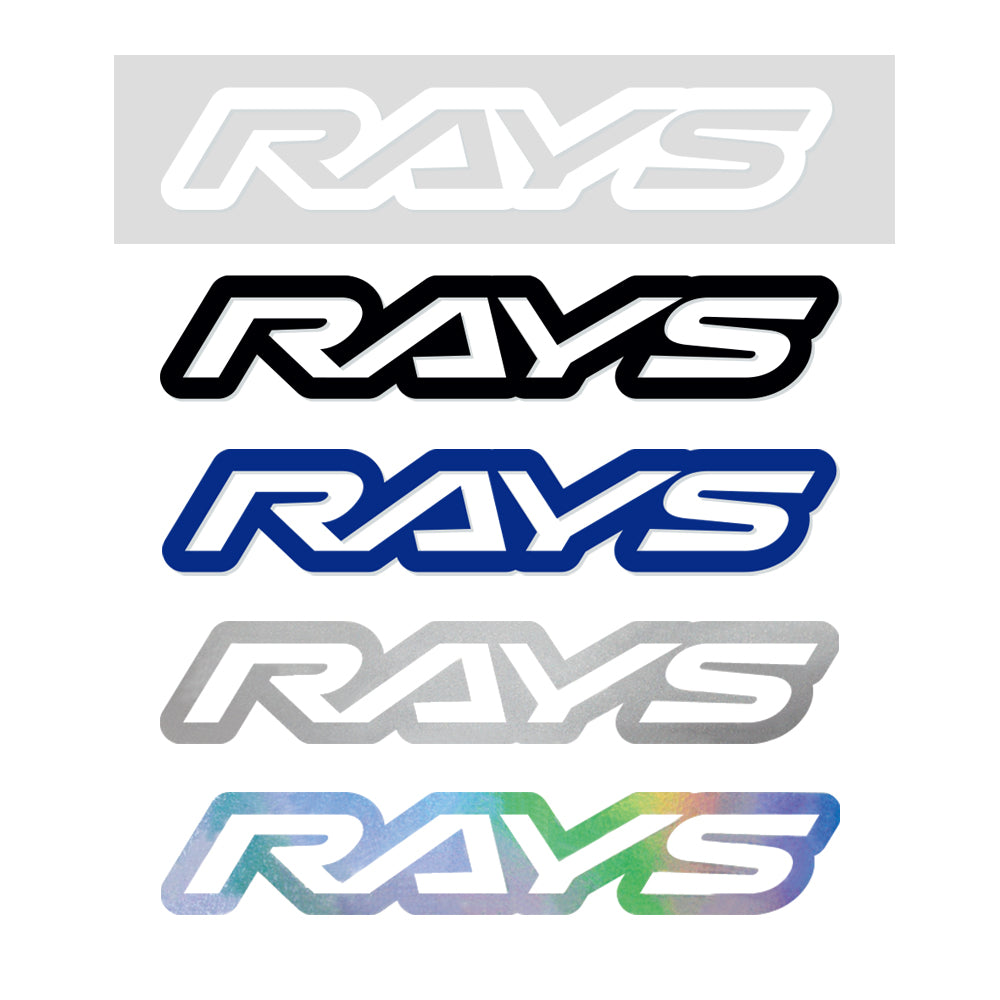 RAYS NO.18 RAYS LOGO STICKER (CUT-OUT LETTER TYPE) 250MM - SILVER 74040200018SL