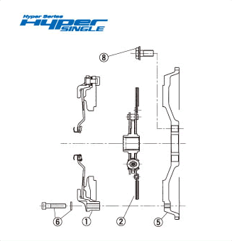 EXEDY HYPER SINGLE VF BOLT SET  For NISSAN Skyline R34 BS11