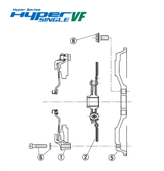 EXEDY HYPER SINGLE VF C.COVER ASSY   For SUBARU Impreza GC8 CH52S