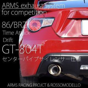 ROSSO MODELLO ARMS GT-304T STAINLESS WITH CENTER SILENCER RACING EXHAUST MUFFLER FOR TOYOTA GR86 ZN8 AGS-137T