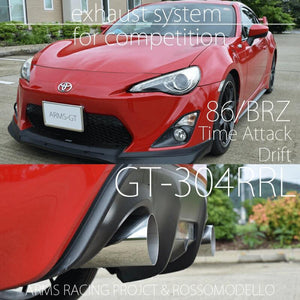 ROSSO MODELLO ARMS GT-304RRL STAINLESS DUAL EXIT REAR RACING EXHAUST MUFFLER FOR TOYOTA 86 ZN6 ZENKI FA20 AGT-137RRL