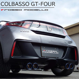 ROSSO MODELLO COLBASSO GT-FOUR QUAD TITANIUM TAIL SILVER EXHAUST MUFFLER FOR HONDA S660 JW5 AT MT S07A COBF-K336-SILVER