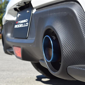 ROSSO MODELLO COLBASSO TI-R SINGLE EXIT TITANIUM TAIL BLACK EXHAUST MUFFLER FOR SUZUKI SWIFT SPORT ZC33S MT K14C COBR-R738-BLACK