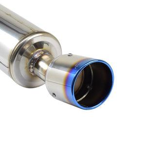 ROSSO MODELLO COLBASSO TI-R SINGLE EXIT TITANIUM TAIL SILVER EXHAUST MUFFLER FOR TOYOTA COPEN GR SPORT LA400A AT MT KF COBR-R818-SILVER