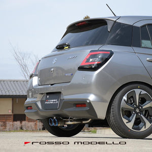 ROSSO MODELLO COLBASSO TI-AX CENTER DUAL EXIT TITANIUM TAIL BLACK EXHAUST MUFFLER FOR SUZUKI SWIFT HYBRID ZCEDS AT Z12E-WA06D COBT-A748-BLACK