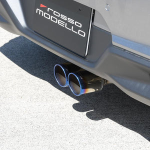 ROSSO MODELLO COLBASSO TI-AX CENTER DUAL EXIT TITANIUM TAIL BLACK EXHAUST MUFFLER FOR SUZUKI SWIFT HYBRID ZCEDS AT Z12E-WA06D COBT-A748-BLACK