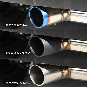 ROSSO MODELLO IKUSA-TI TITANIUM TAIL SILVER EXHAUST MUFFLER FOR MITSUBISHI DELICA MINI 4WD TURBO B38A BR06 4WDTURBO COBT-I505-SILVER