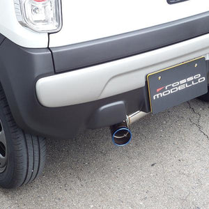 ROSSO MODELLO IKUSA-TI TITANIUM TAIL BLUE EXHAUST MUFFLER FOR SUZUKI HUSTLER NA MR31S MR41S AT NA COBT-I732-BLUE