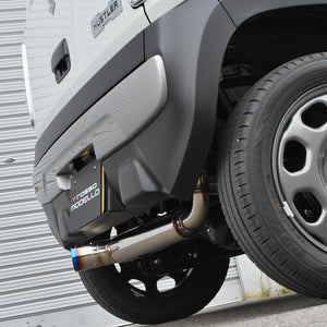ROSSO MODELLO IKUSA-TI TITANIUM TAIL SILVER EXHAUST MUFFLER FOR SUZUKI HUSTLER NA MR31S MR41S AT NA COBT-I732-SILVER