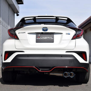 ROSSO MODELLO COLBASSO TI-C TITANIUM TAIL BLACK EXHAUST MUFFLER FOR TOYOTA C-HR HYBRID ZYX10 ZENKI 2ZR-1NM COBT-K151-BLACK