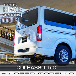 ROSSO MODELLO COLBASSO TI-C TITANIUM TAIL SILVER EXHAUST MUFFLER FOR TOYOTA HIACE VAN GASOLINE TRH200V 2.0L COBT-K166-SILVER