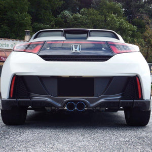 ROSSO MODELLO COLBASSO FORTUNA CENTER DUAL EXIT TITANIUM TAIL BLACK EXHAUST MUFFLER FOR HONDA S660 JW5 AT MT S07A COBT-K336-BLACK