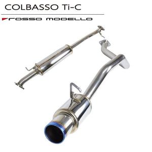 ROSSO MODELLO COLBASSO TI-C TITANIUM TAIL SILVER EXHAUST MUFFLER FOR SUBARU CHIFFON CUSTOM RS LA650F TURBO COBT-K821-SILVER