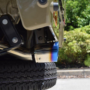 ROSSO MODELLO COLBASSO TI-C TITANIUM TAIL BLUE EXHAUST MUFFLER FOR DAIHATSU HIJET JUMBO S500P S510P AT MT KF COBT-K825-BLUE