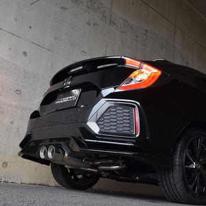 ROSSO MODELLO COLBASSO FORTUNA CENTER DUAL EXIT TITANIUM TAIL EXHAUST MUFFLER FOR HONDA CIVIC HATCHBACK FK7 AT MT L15C COBW-Z342