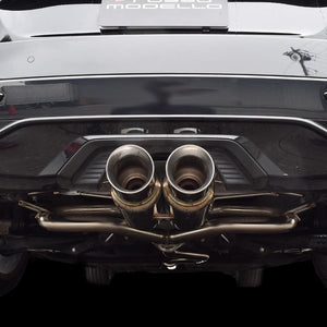 ROSSO MODELLO COLBASSO FORTUNA CENTER DUAL EXIT TITANIUM TAIL EXHAUST MUFFLER FOR HONDA CIVIC HATCHBACK FK7 AT MT L15C COBW-Z342