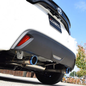 ROSSO MODELLO COLBASSO GT-TTI DUAL SIDE EXIT TITANIUM TAIL SILVER EXHAUST MUFFLER FOR TOYOTA YARIS HYBRID MXPH10 M15A-1NM COWT-T156-SILVER