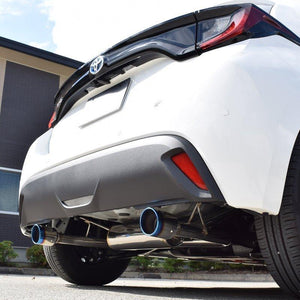 ROSSO MODELLO COLBASSO GT-TTI DUAL SIDE EXIT TITANIUM TAIL BLACK EXHAUST MUFFLER FOR TOYOTA YARIS HYBRID MXPH10 M15A-1NM COWT-T156-BLACK