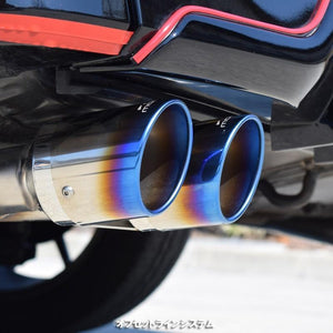 ROSSO MODELLO DUALIST GT-FOUR QUAD SLASH CUT TITANIUM TAIL BLUE EXHAUST MUFFLER FOR HONDA STEP WAGON SPADA RP5 RP3 KOUKI LFA-H4 DSGF-341-BLUE