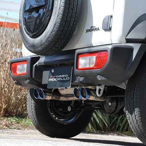 ROSSO MODELLO DUSSEL GT-FOUR QUAD TITANIUM TAIL SILVER EXHAUST MUFFLER FOR SUZUKI JIMNY NOMADE 1ST TYPE JC74W AT MT R06A TURBO DSGF-739-SILVER
