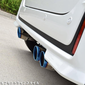 ROSSO MODELLO DUALIST GT-FOUR QUAD SLASH CUT TITANIUM TAIL BLUE EXHAUST MUFFLER FOR HONDA SPACIA CUSTOM GEAR TURBO MK53S R06A TURBO DSGF-742-BLUE
