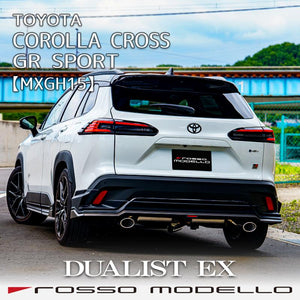 ROSSO MODELLO DUALIST EX DUAL EXIT OVAL TAIL EXHAUST MUFFLER FOR TOYOTA COROLLA CROSS GR-SPORT MXGH15 M20A-1VM-1WM DSTW-168