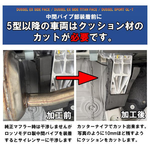 ROSSO MODELLO DUSSEL EX SIDEFACE OVAL TWIN TAIL SIDE EXIT EXHAUST MUFFLER FOR SUZUKI JIMNY JB64W AT MT R06A TURBO DUSS-739